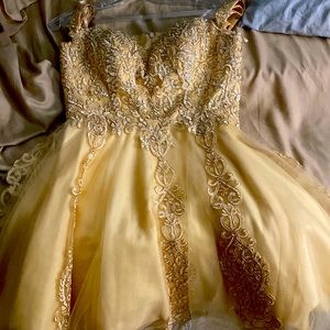 Golden Rinestone Dress